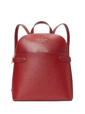 Kate Spade New York Red Leather Staci Dome Backpack